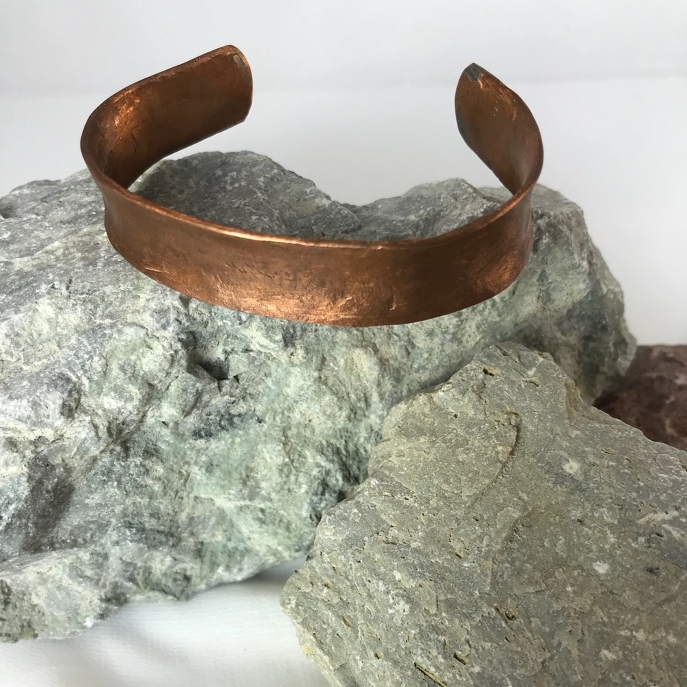 Handmade Copper Bracelet cuff bracelet small/med - Picture 2 of 8